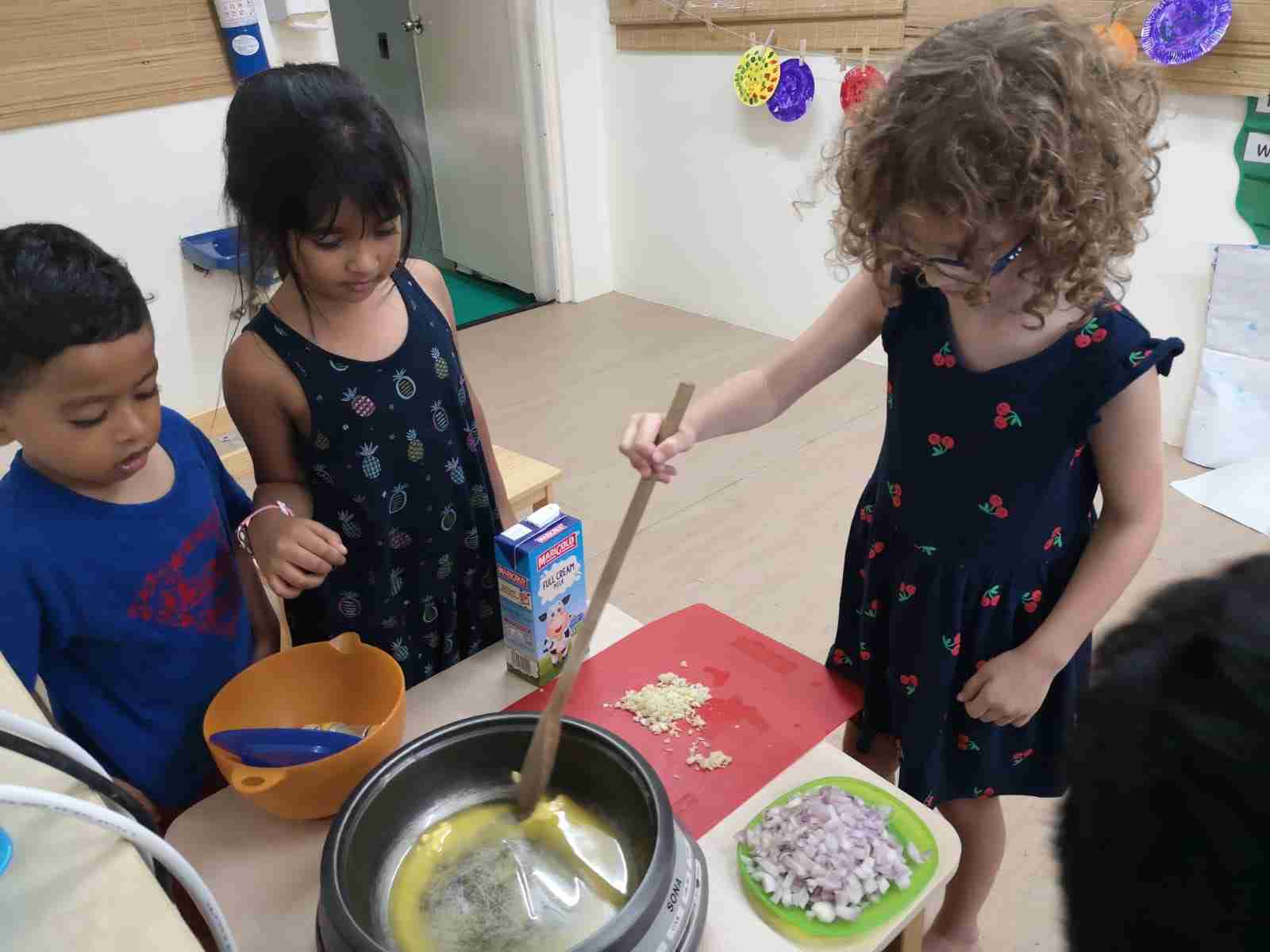 cooking our own food shaws preschool