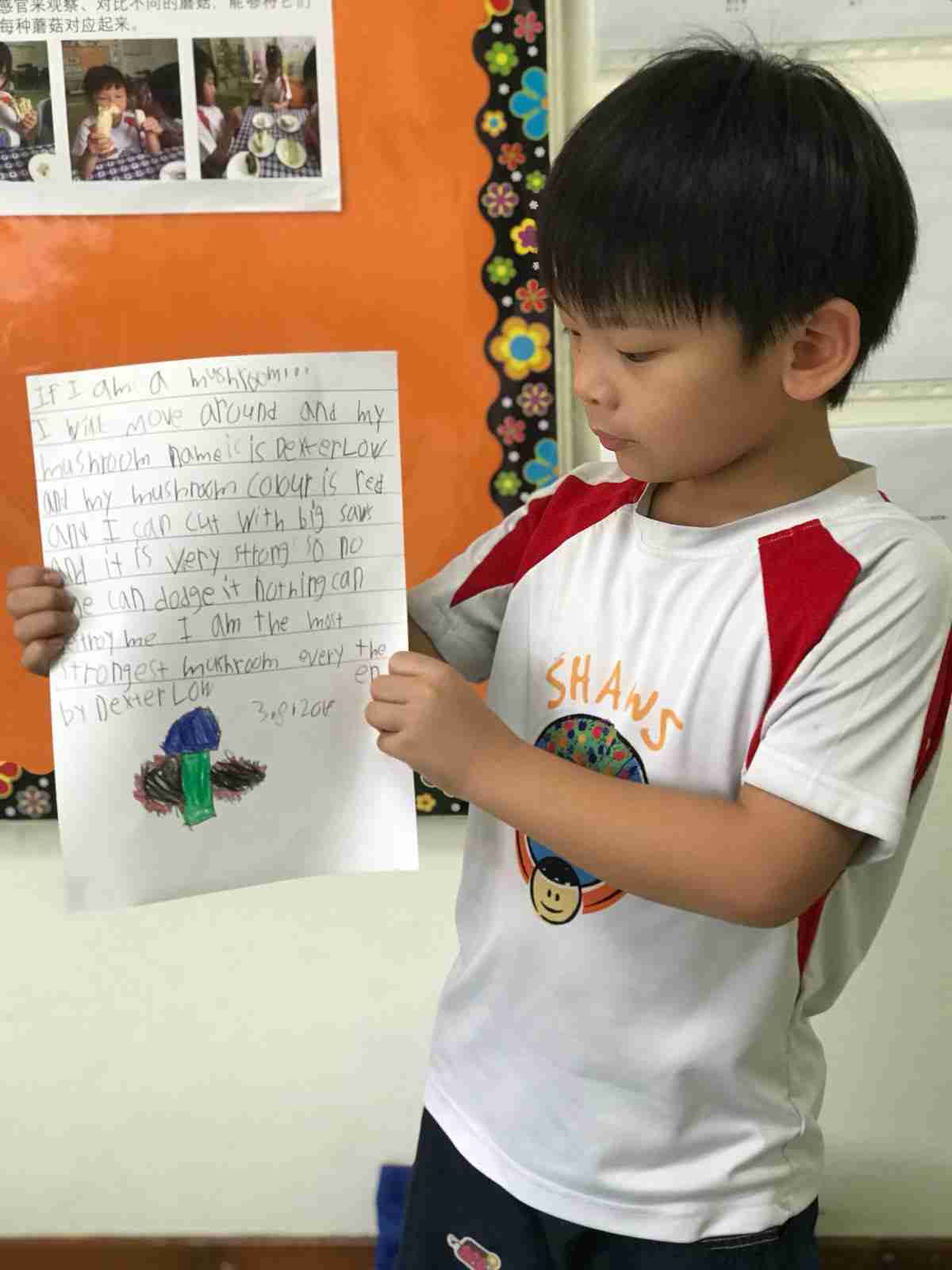 child reading and writing shaws preschool